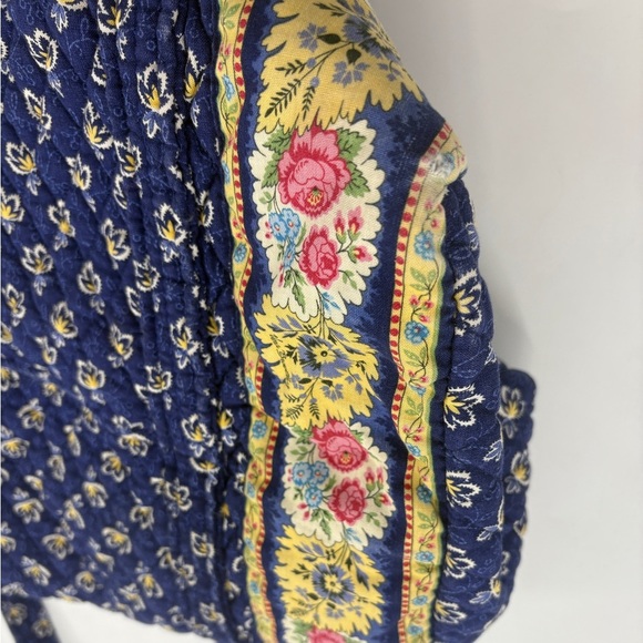 Vera Bradley Cottagecore Royal Blue Flower Double handle shoulder bag - Picture 5 of 11